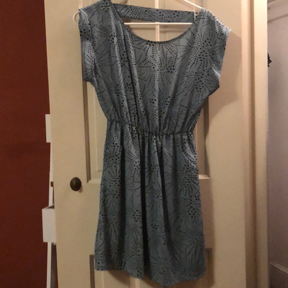 Green and black dress